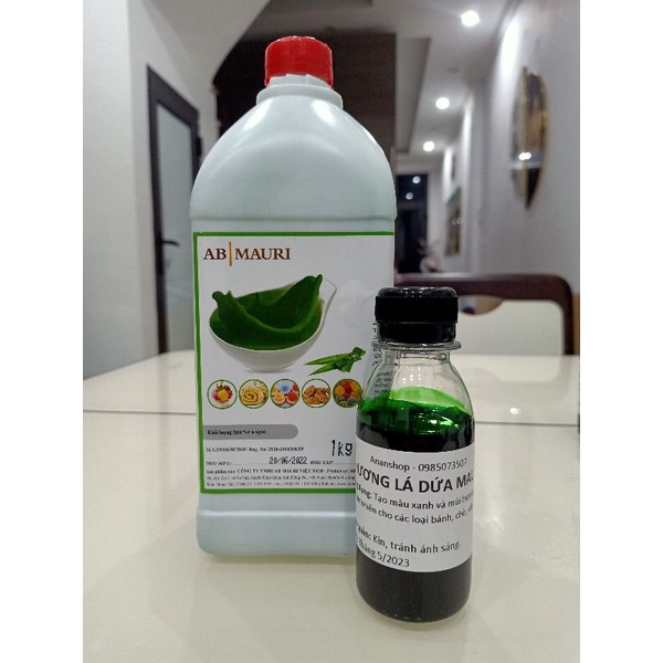 Hương và màu lá dứa 100ml/100gr