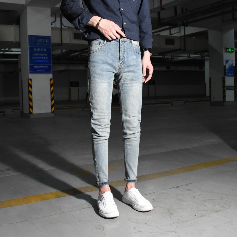 SKINY JEAN, QUẦN JEAN CO DÃN ÔM CHÂN NAM, QUẦN BÒ ĐẸP - LJINSTORE