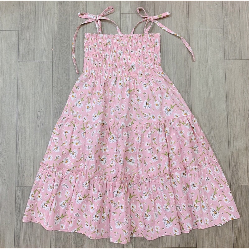 Váy maxi smock 2 dây-HÀNG SALE KO ĐỔI TRẢ