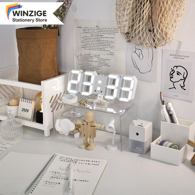 Đồng hồ LED 3D treo tường, để bàn thông minh Smart Clock Đồng hồ báo thức điện tử đèn led dành cho trang trí nhà