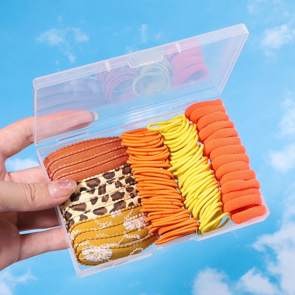 KIDSBOWS Hộp Kẹp Tóc Co Giãn Thêu Họa Tiết Màu Sắc Ngọt Ngào Cho Bé Gái