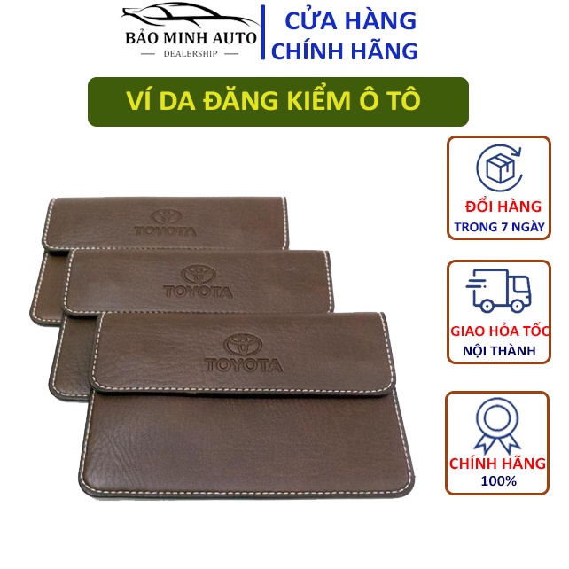 Ví da đựng đăng kiểm, giấy tờ ô tô cao cấp - Bóp đựng giấy tờ xe hơi có logo các dòng xe