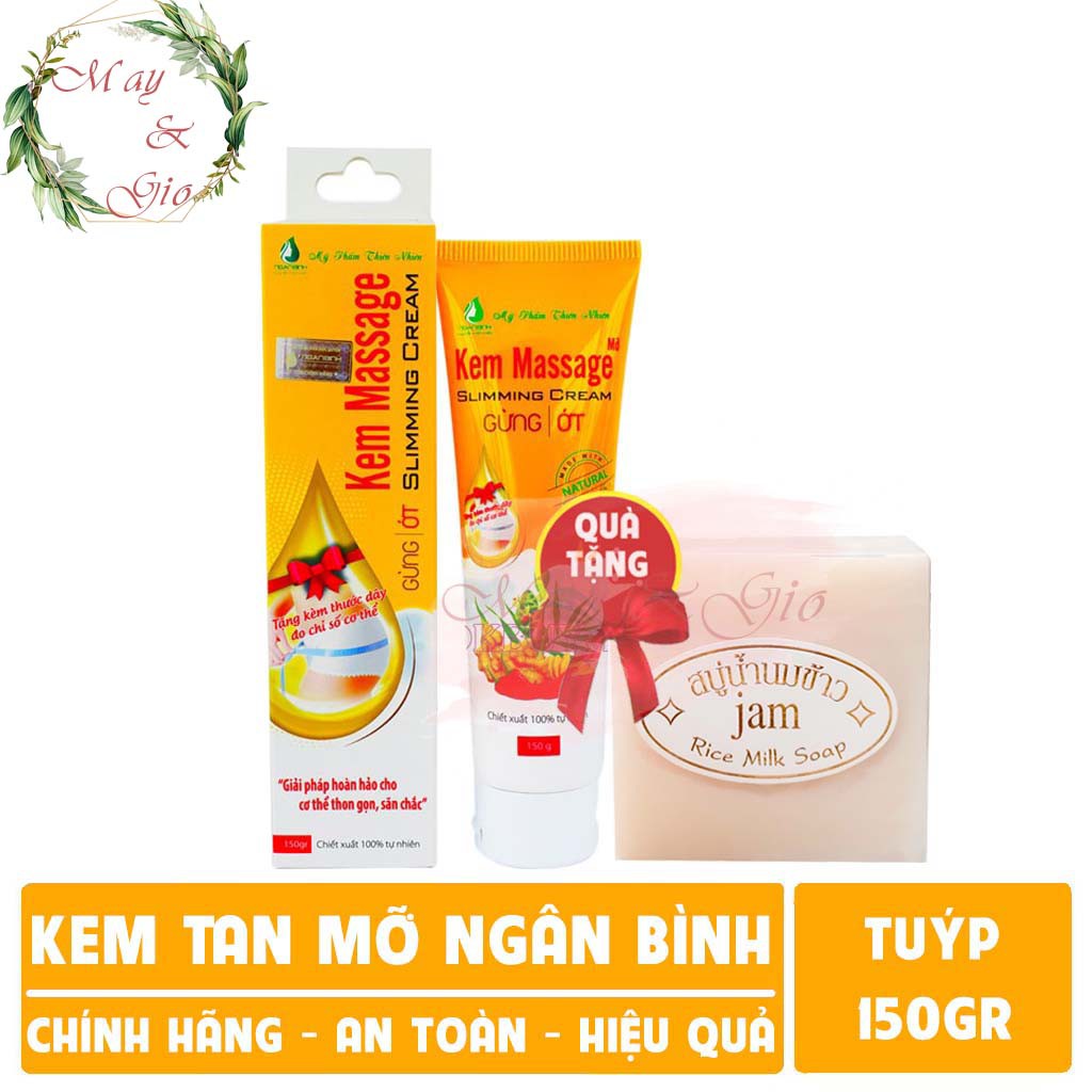 Kem Tan mỡ gừng ớt NGÂN BÌNH( tặng thước dây)
