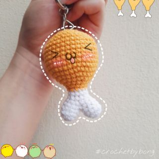 Móc khóa đùi gà handmade