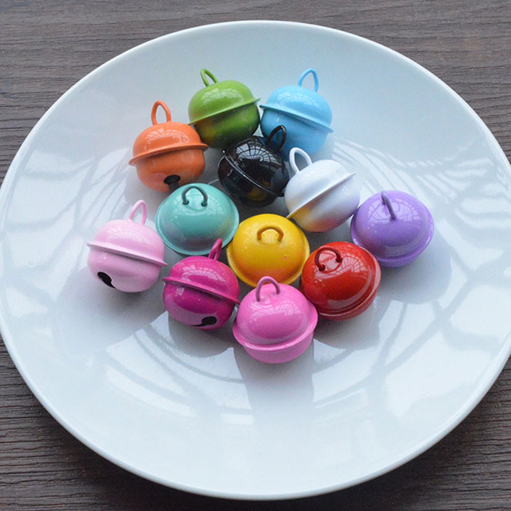 Set 10 Chuông Giáng Sinh Bằng Kim Loại Nhiều Màu Sắc Kích Thước 22mm Trang Trí Cây Thông Noel