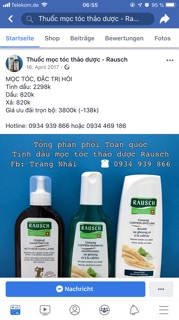 Tinh Dầu Trị Hói Rausch Từ Thuỵ Sĩ