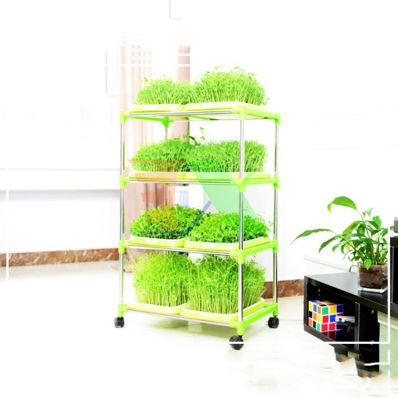 Bộ khung giá Khay trồng rau mầm thủy canh không kèm khay 0KM-4.4, Gồm Giá đỡ, Bình xịt