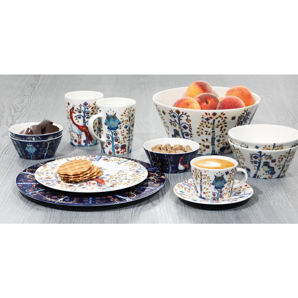 Bát tô sứ Taika Iittala Họa tiết Trắng