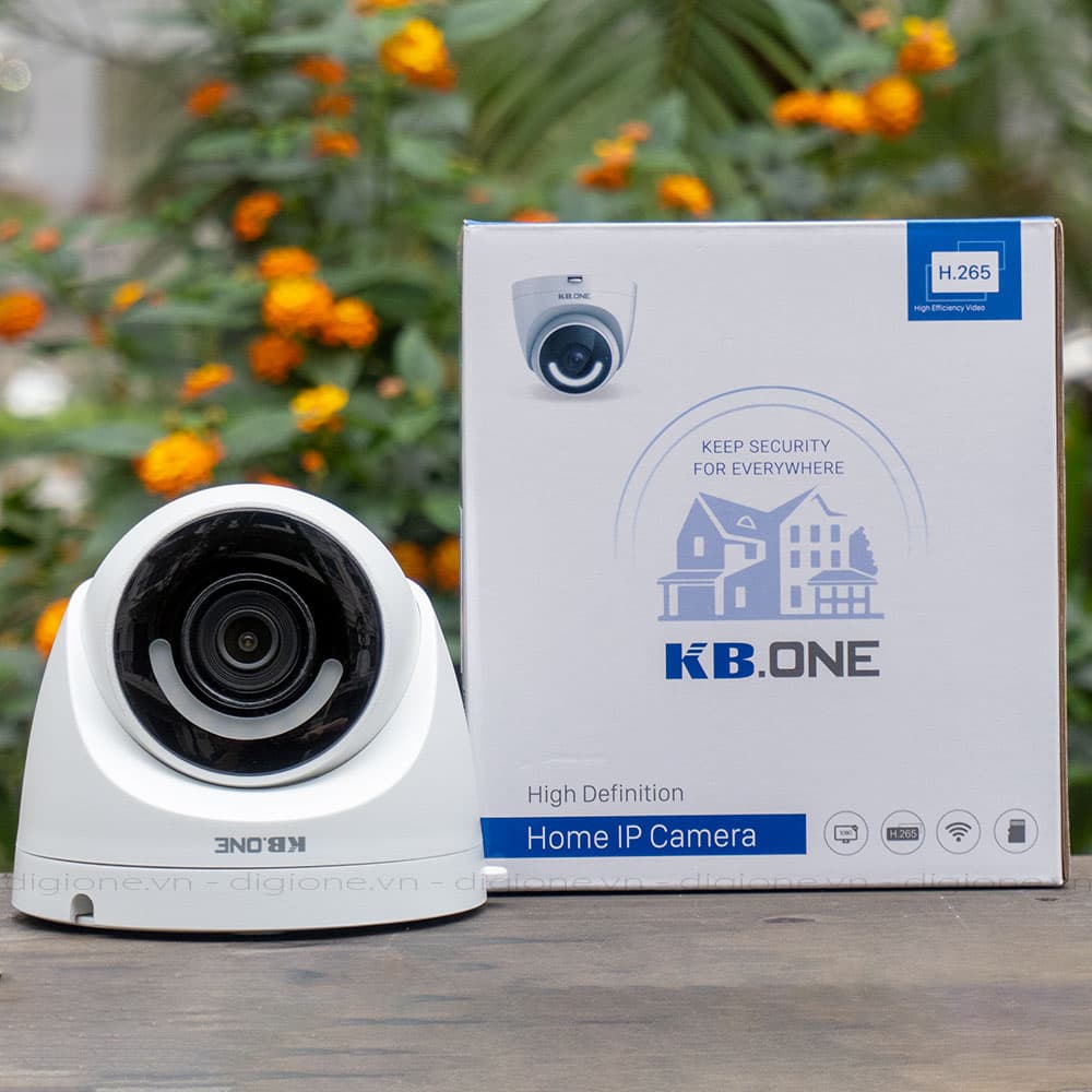 Camera IP Wifi Không Dây KBONE KN D23L 2.0MP Full Color Màu ban đêm - Đàm thoại 2 chiều, Đèn Chớp, Còi hú, Soft AP