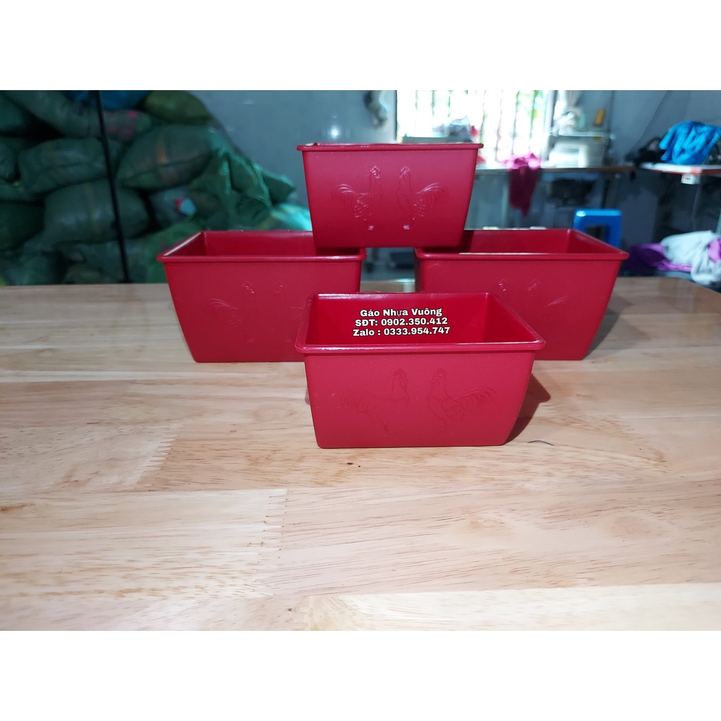 Combo 10 Cái Gáo Vuông Size Lớn Cho Gà Ăn Uống