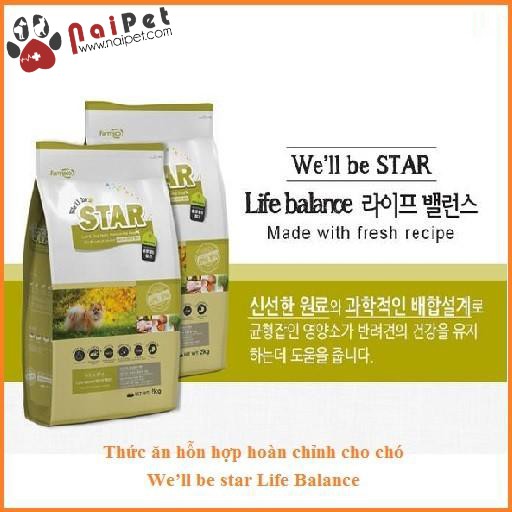 Thức Ăn Hỗn Hợp Cho Chó Mọi Lứa Tuổi We’ll Be Star Life Balance 400g