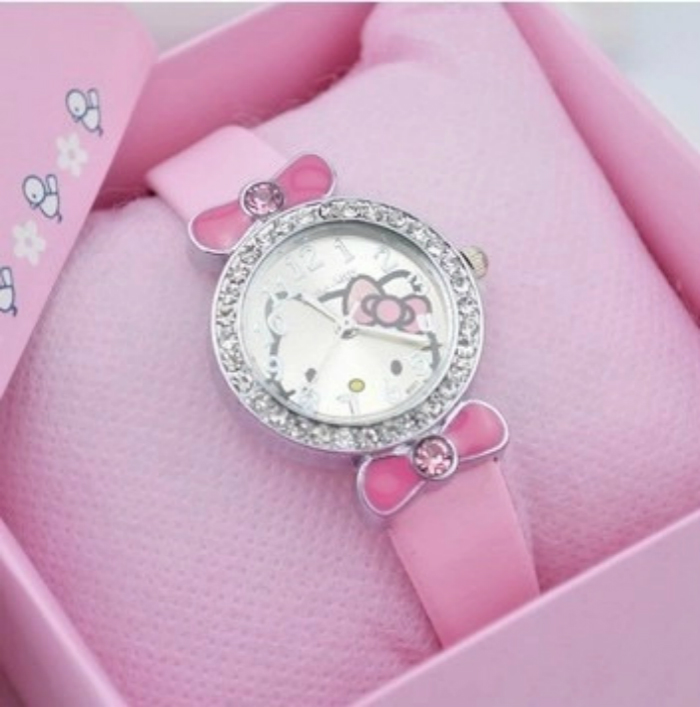 Đồng hồ đeo tay mặt hình hello kitty xinh xắn | BigBuy360 - bigbuy360.vn