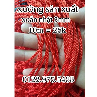 sỉ 1 set 10 mét dây xoắn nhật đỏ - đen = 25k