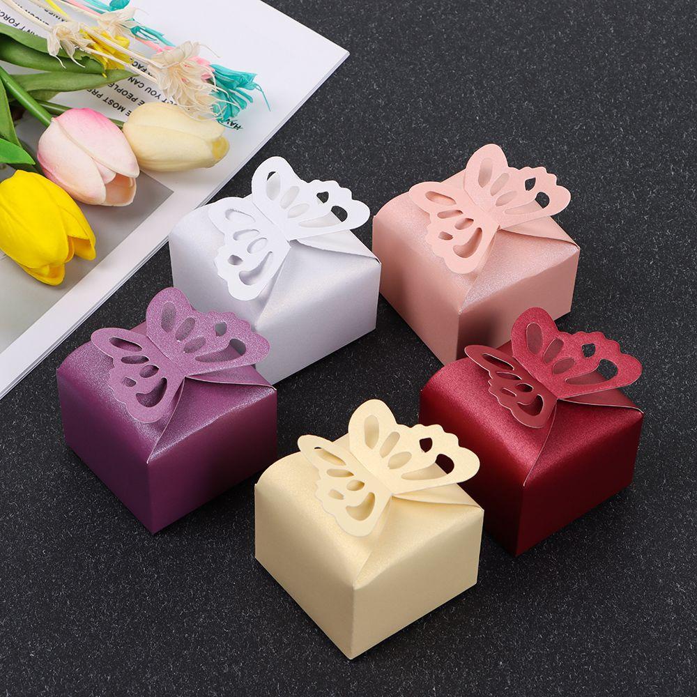 LEISURE Set 10 Hộp Giấy Đựng Kẹo Cưới