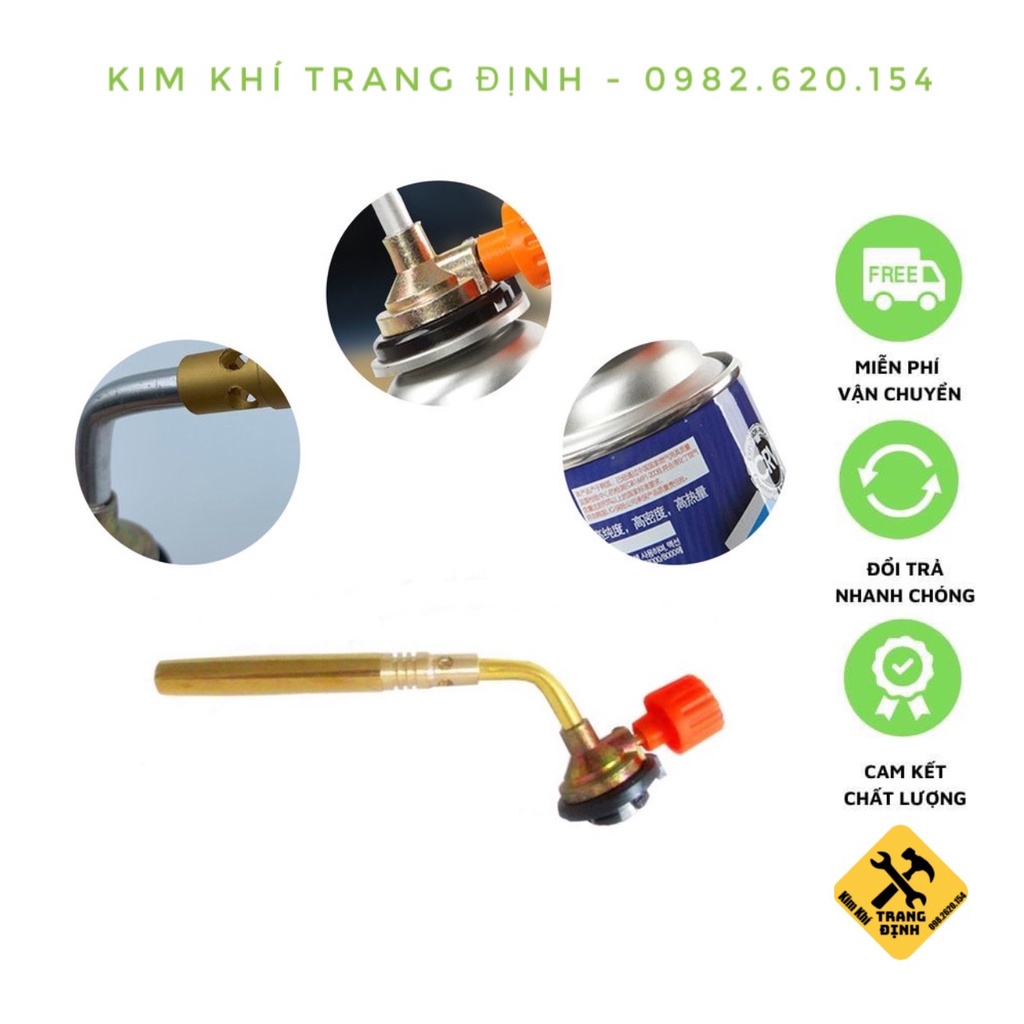 Đèn khò gas ống đồng 1 mỏ kèm que hàn và hàn the