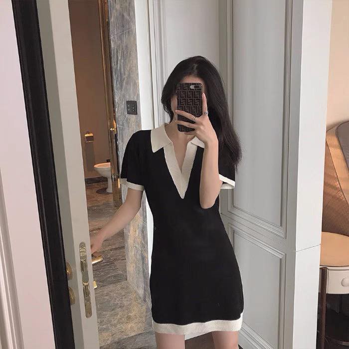 Đầm Váy polo body tay ngắn - cổ V 👗 Trang phục Sang Trọng - Phù hợp với mọi lứa tuổi 👏