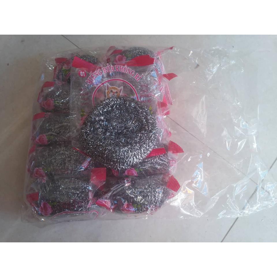 combo 3 búi cọ xoong sắt loại dày