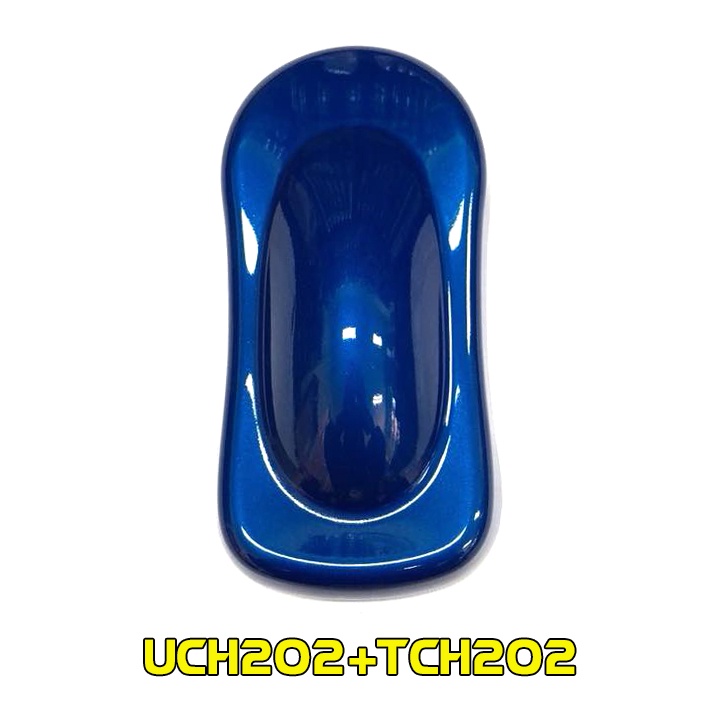 Sơn Samurai màu xanh tím UCH202+TCH202 chính hãng, sơn xịt dàn áo xe máy chịu nhiệt, chống nứt nẻ, kháng xăng