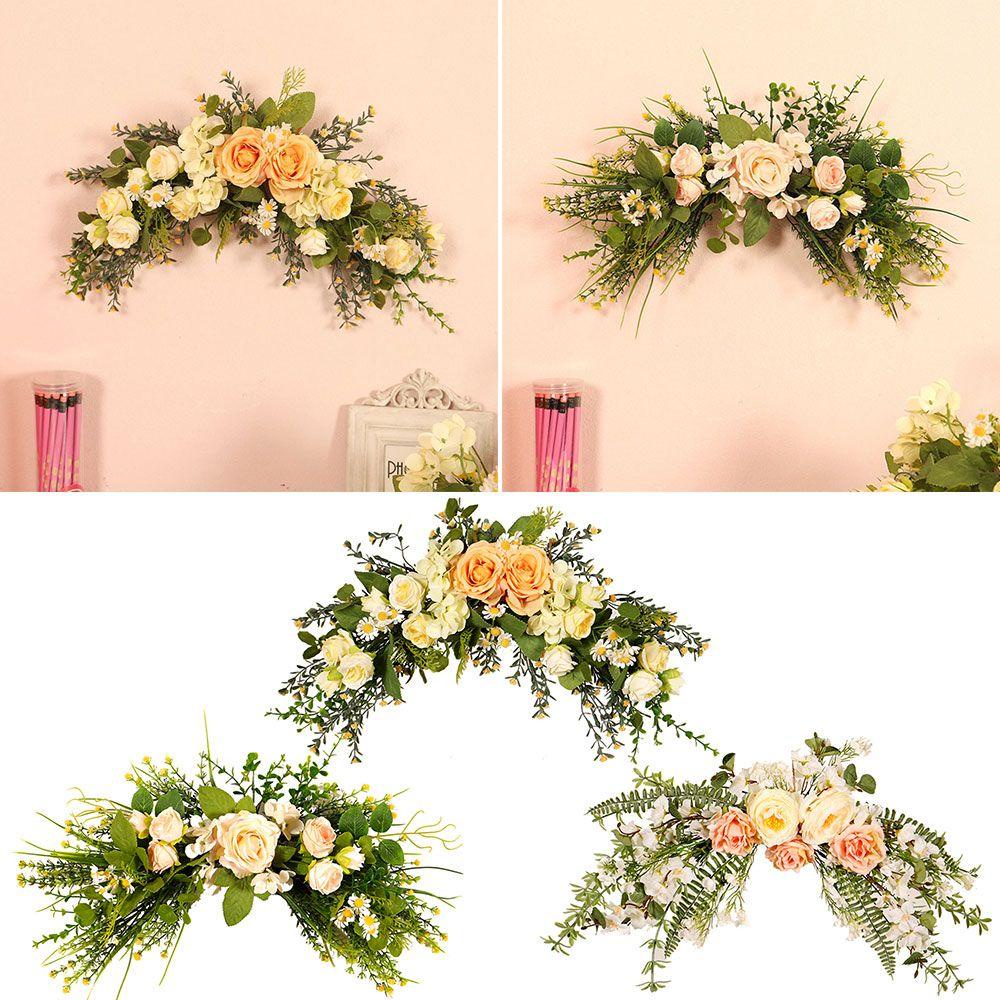 WTTLE Vòng Hoa Hồng Giả Trang Trí Tiệc Cưới