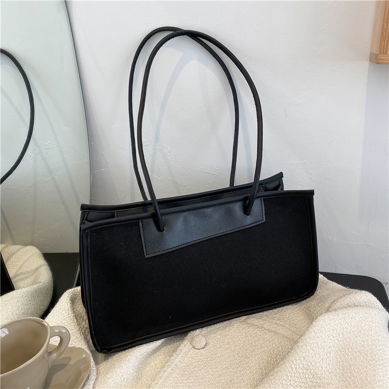 Túi Xách Canvas Sức Chứa Lớn Thiết Kế Đơn Giản Màu Sắc Đơn Giản Thời Trang Mùa Hè