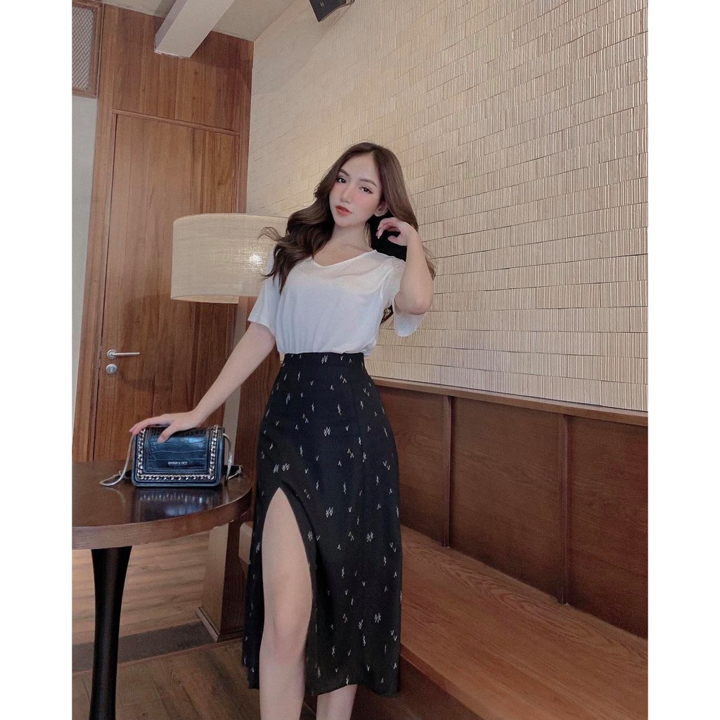 Chân váy midi xẻ 1 bên Yoona 1496 | BigBuy360 - bigbuy360.vn