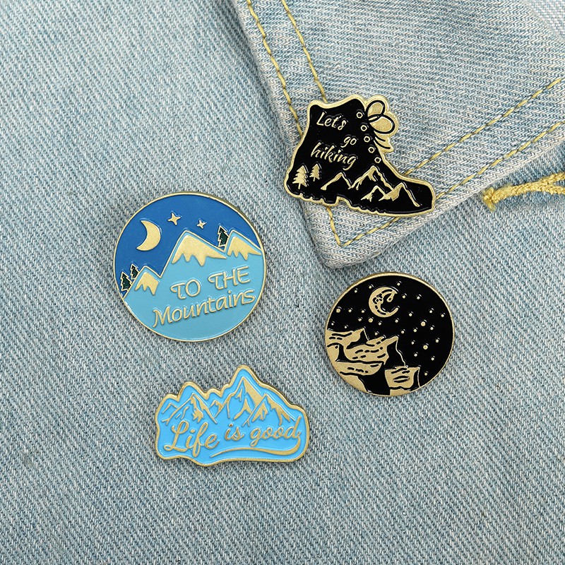 Tag Cài Áo Họa Tiết Hoạt Hình Time To Camp Out Độc Đáo QIHE JEWELRY