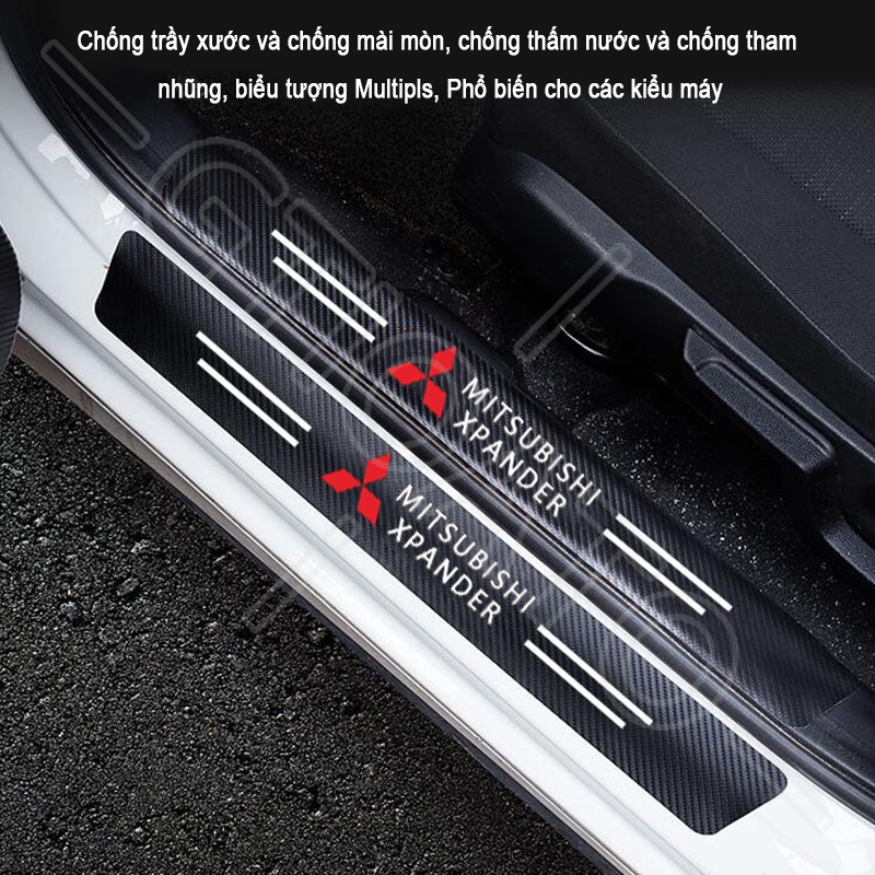 GTIOATO Cho Mitsubishi Xpander Sợi Carbon Bảo Vệ Bậc Cửa Và Dán Cốp Xe Hơi Dán Xe Dán Cửa ô Tô DáN  ̂́Ng XưỚC Ô Tô Phụ KiệN Ô Tô
