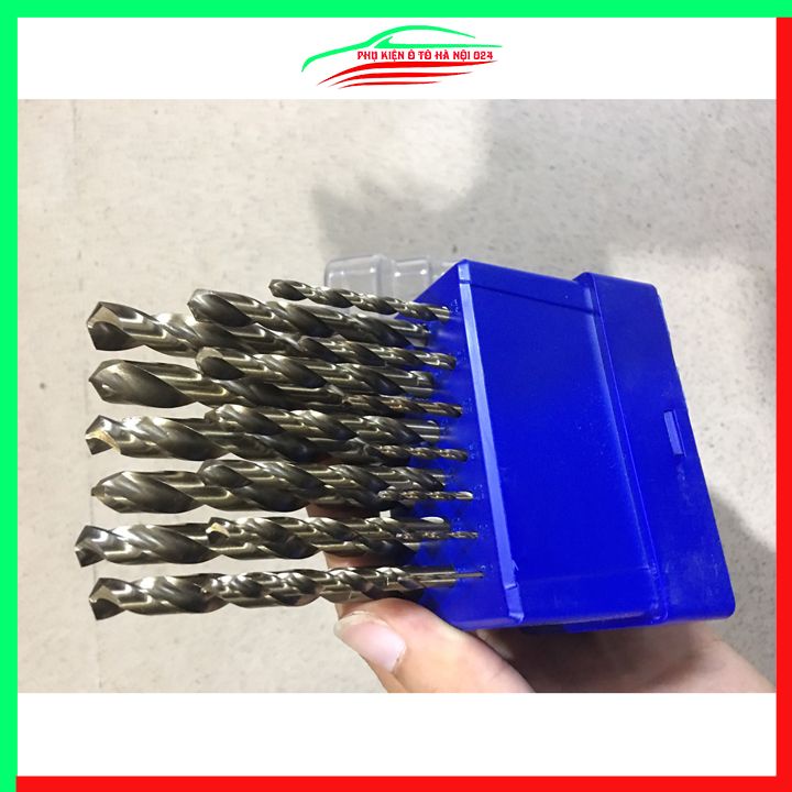 Bộ 19 mũi khoan inox Nachi Singapore đường kính 1-10mm sắn bén