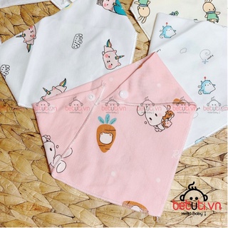Yếm tam giác cho bé, yếm cotton cúc bấm