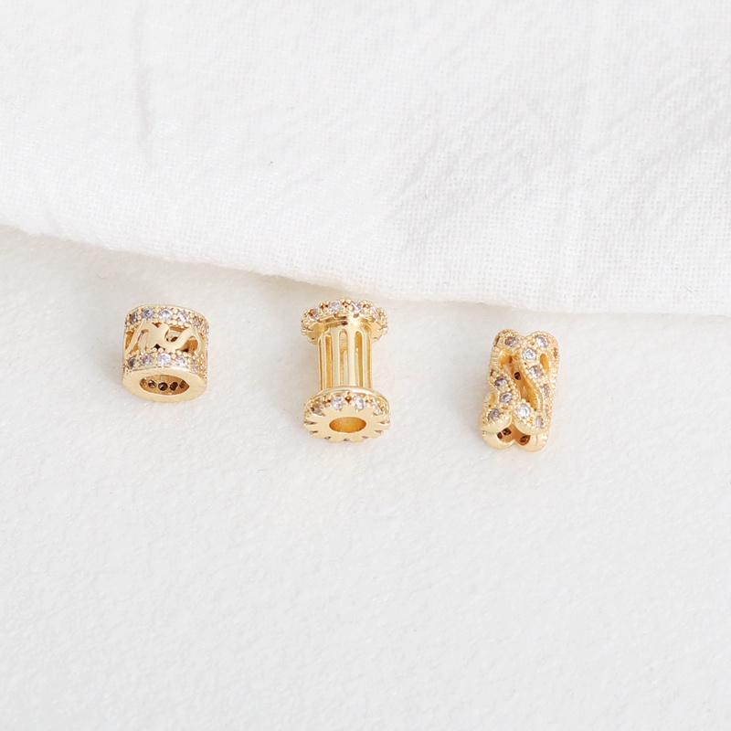 Hạt Xỏ Lỗ Bằng Đồng Mạ Vàng 14k Nhiều Màu Sắc Dùng Làm Trang Sức diy