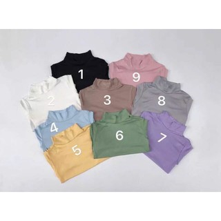 Áo Cổ Lọ 3 Phân Dài Tay Cao Cấp Cho Bé Trai Bé Gái - 100% Cotton Lạnh Mềm Mịn Mát