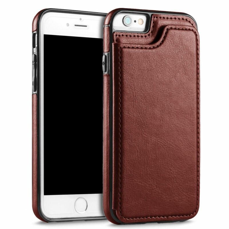 For iPhone X XS XR XS MAX 8 7 6 6S Plus Magnetic Leather Wallet Case Card Slot Shockproof Flip Cover