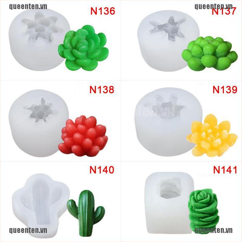 Khuôn Làm Bánh / Xà Phòng Chất Liệu Silicone Tự Làm Hình Cây Xương Rồng 3D