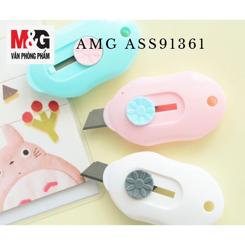 Dao rọc giấy mini tự động M&G ASS91361 kiểu móc khóa (giao màu ngẫu nhiên)