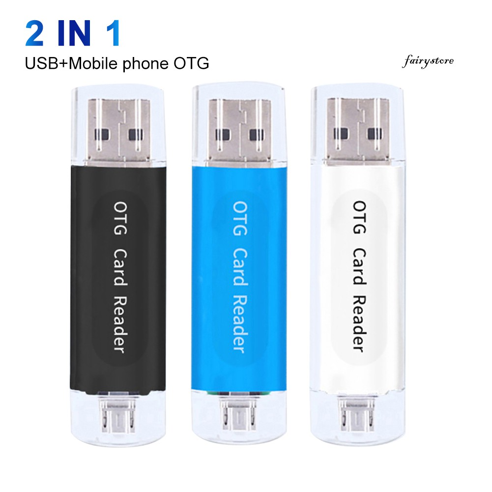 Đầu Đọc Thẻ Nhớ Fs + Usb 2.0 Otg 2 Trong 1 Cho Pc / Android