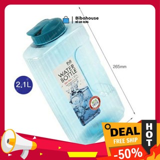 Bình nước 🏺𝗙𝗥𝗘𝗘𝗦𝗛𝗜𝗣🏺 Bình nước nhựa Lock&Lock P&Q (HAP736) 2.1L, nhựa PP độ an toàn cao, chịu nhiệt tốt
