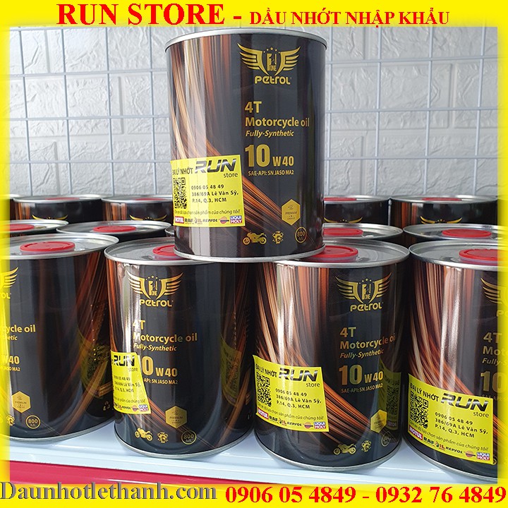 Combo 6 Lon Nhớt Tổng Hợp PETROL ONE 10W40 – API SN – 1000ml