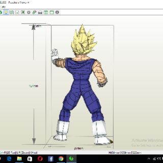 Mô hình giấy VEGETA SUPPER SAYAN 2(VER 2)