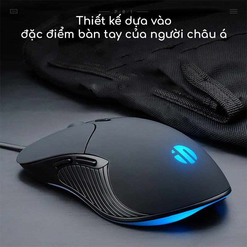 Chuột máy tính có dây Inphic FB1P 4800 DPI 6000 FPS - Im lặng không tiếng - LED RGB