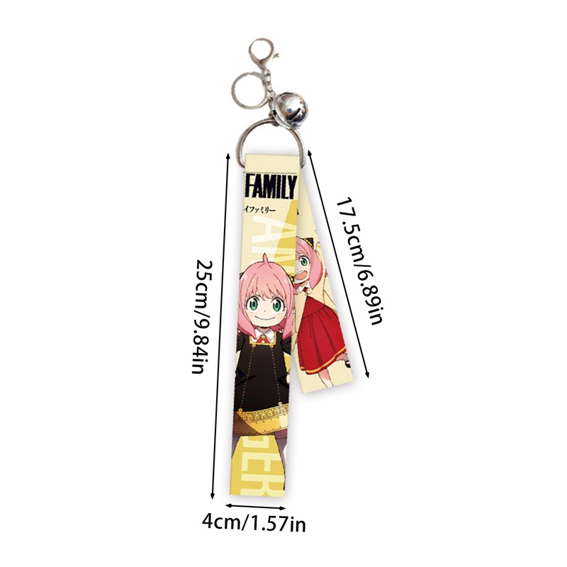Aasleaty Anime SPY×FAMILY Móc Khóa Dây Buộc Loid Forger Anya Forger Yor Forger Kèm Chuông