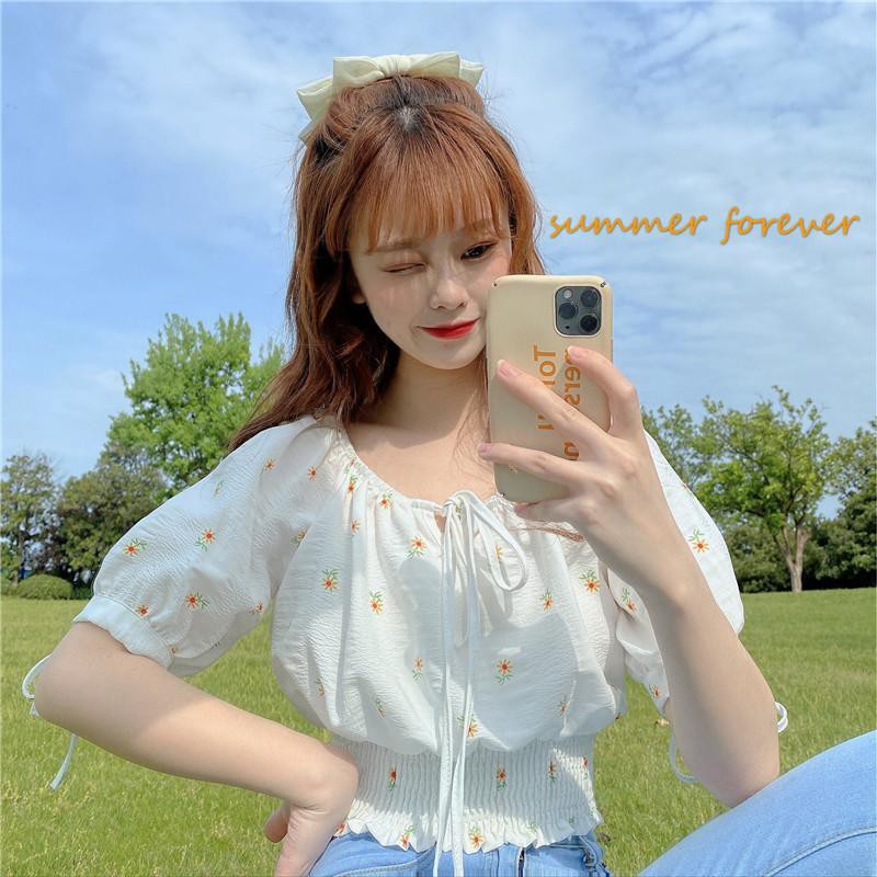 [Mã WASTUP giảm 10% tối đa 30K đơn 99K] Áo Trễ Vai Peplum Hoa Nhí ngắn tay ulzzang Hàn Quốc C41 - Maoshop | BigBuy360 - bigbuy360.vn