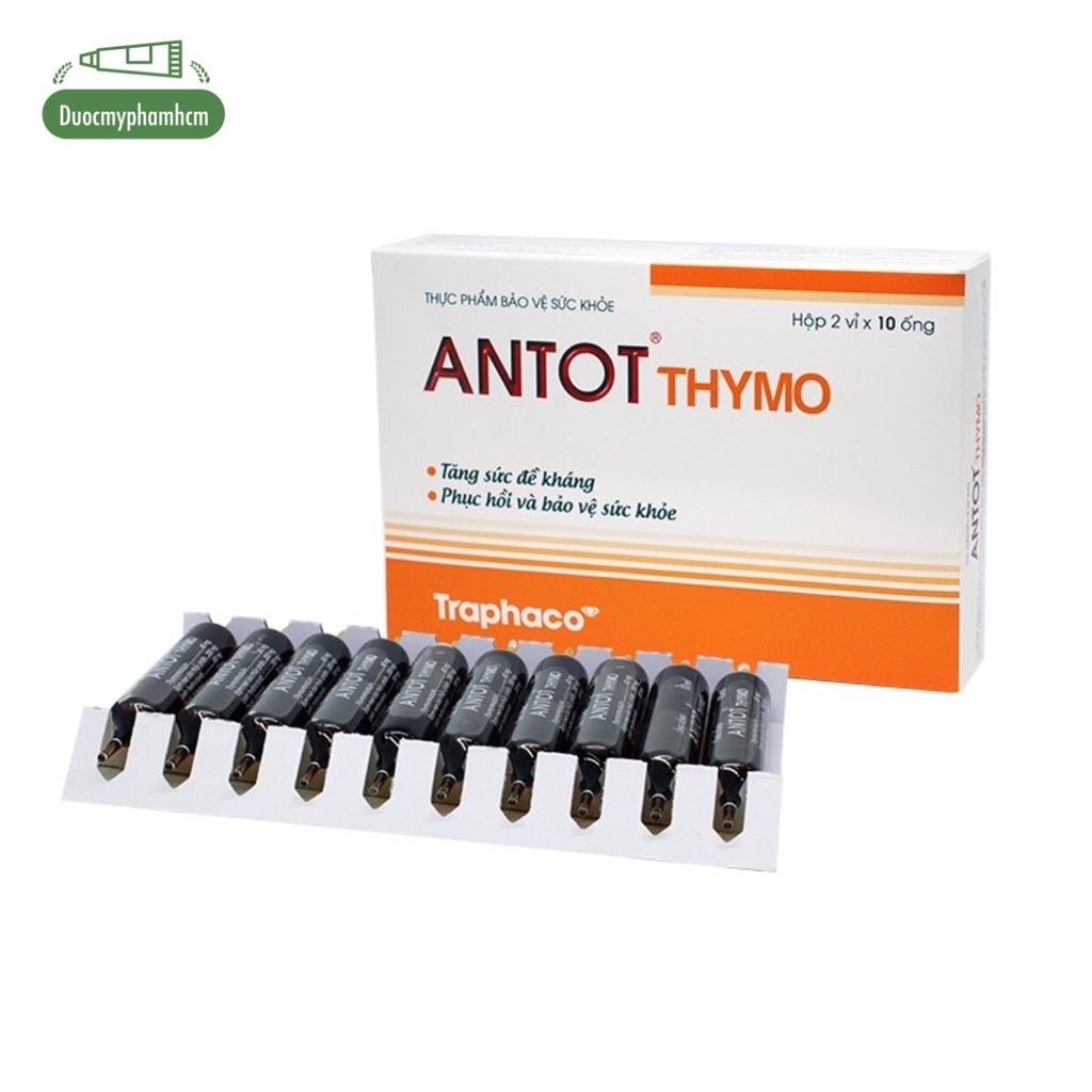 Antot Thymo Traphaco chứa Thymodium - Bổ sung vitamin, tăng cường sức đề kháng cho bé ( hộp 2 vỉ x 10 ống )