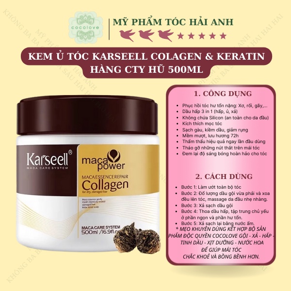 Kem Ủ Tóc COLLAGEN KARSEELL MACADAMIA 500ML CHÍNH HÃNG