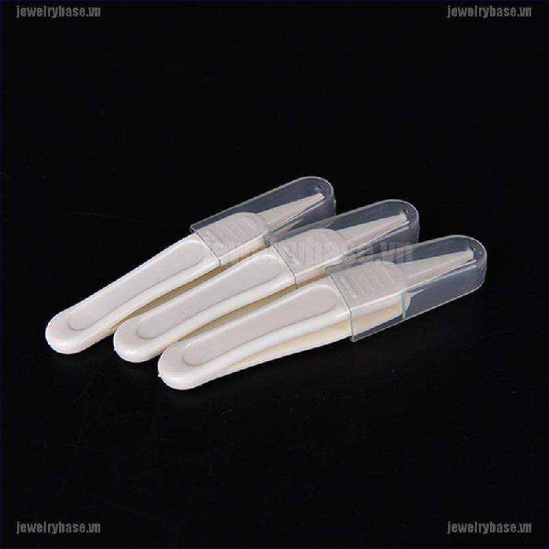 [Base] Baby's Cleaning Tweezer Ear Nose Navel Cleaner Remover Plastic Forceps Body Care, [VN]