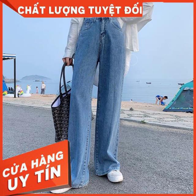 QUẦN JEANS DÀI ỐNG RỘNG GẤP LAI CỰC HOT- hình thật 100% | BigBuy360 - bigbuy360.vn