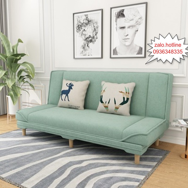 Giường Sofa  Gấp Gọn Thành Ghế Sofa - Giường Gấp Gọn Thành Ghế Đa Năng Phong Cách Hàn Quốc  (tặng kèm 2 gối )