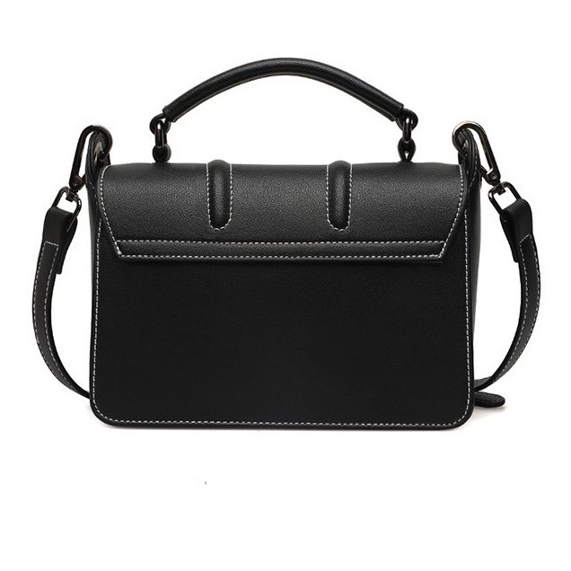 Túi Xách Nữ Đeo Chéo Đen Khóa Xoay - Hàng QC cao cấp