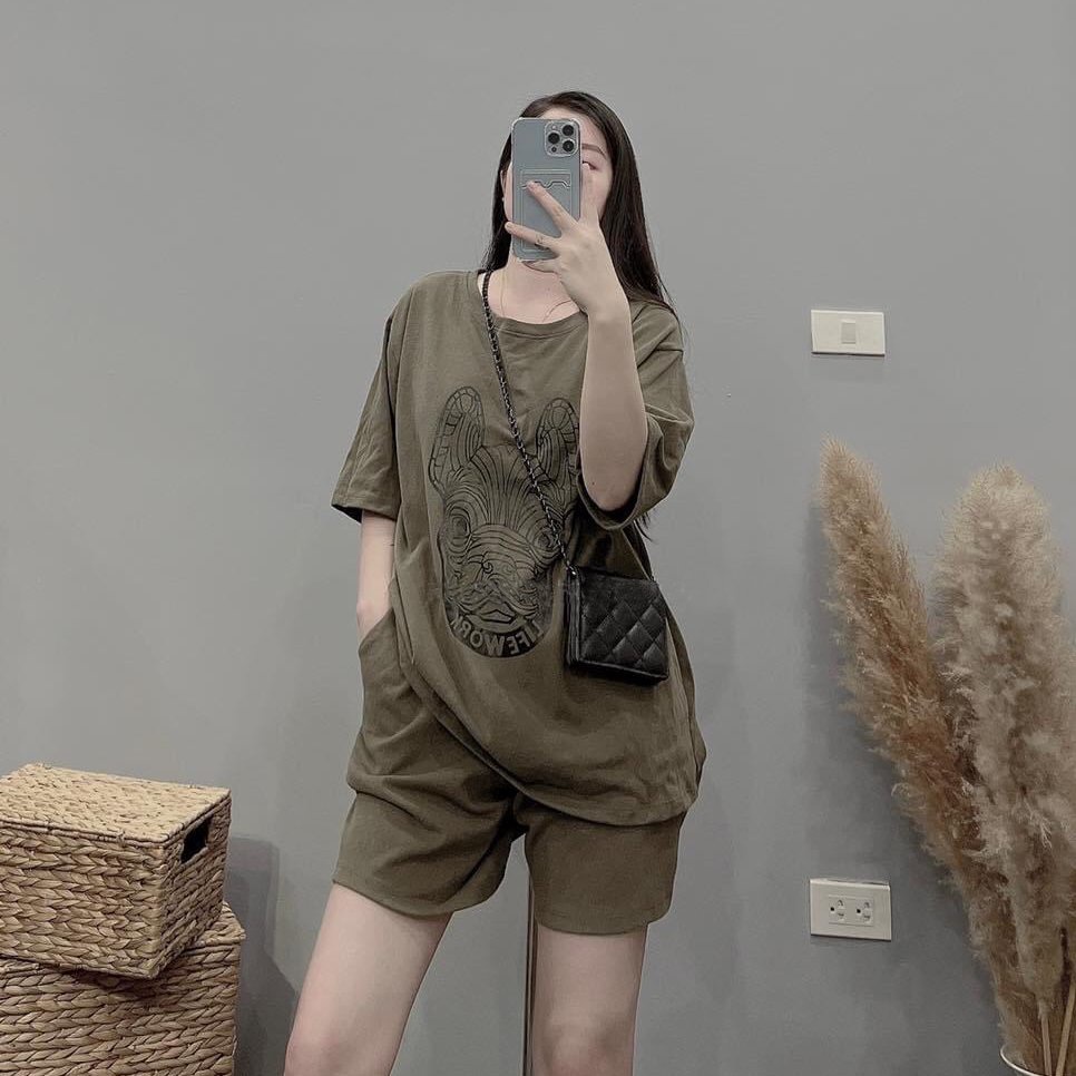Bộ mặc nhà nữ mùa hè , đồ ngủ bigsize chất cotton Helen Clothing Rio