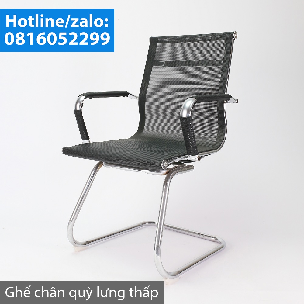 Ghế Lưới Chân Quỳ Cao và Lưng Thấp, Ghế Lưới Văn Phòng, Chơi Game, Khung Thép Siêu Bền, Lưng Lưới Chắc Chắn