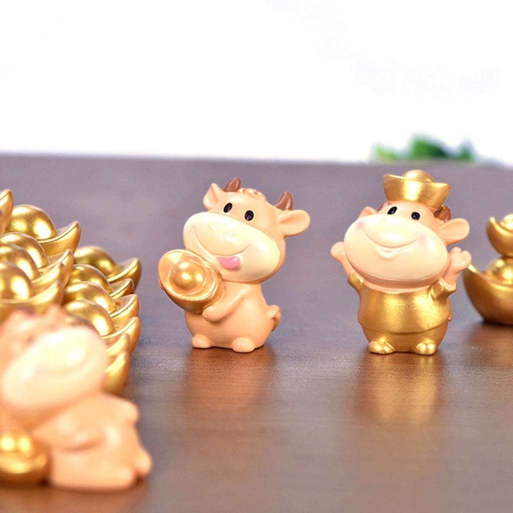 Epoch Mô Hình Chú Bò Bằng Nhựa Resin Dùng Trang Trí Sân Vườn Phong Cách Trung Quốc